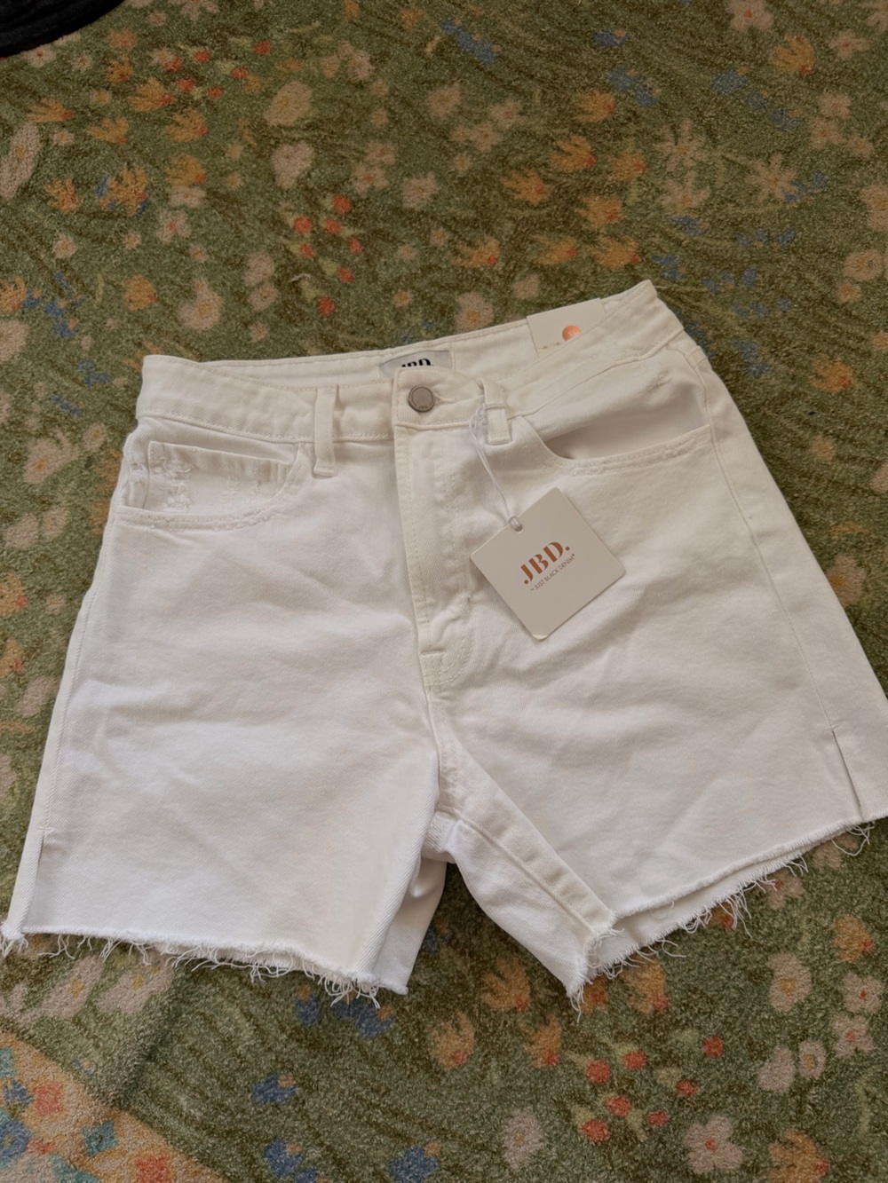 JBD White Denim Shorts NWT